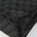 GUCCI GG Canvas Bamboo Hand Bag Black Silver 002 1016 Auth 180509A-10