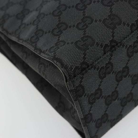 GUCCI GG Canvas Bamboo Hand Bag Black Silver 002 1016 Auth 180509A