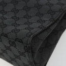 GUCCI GG Canvas Bamboo Hand Bag Black Silver 002 1016 Auth 180509A-12