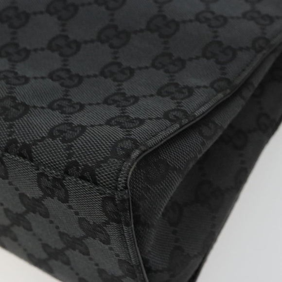 GUCCI GG Canvas Bamboo Hand Bag Black Silver 002 1016 Auth 180509A