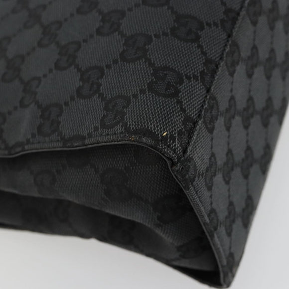 GUCCI GG Canvas Bamboo Hand Bag Black Silver 002 1016 Auth 180509A