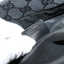 GUCCI GG Canvas Bamboo Hand Bag Black Silver 002 1016 Auth 180509A-24