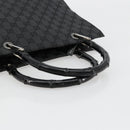 GUCCI GG Canvas Bamboo Hand Bag Black Silver 002 1016 Auth 180509A-7