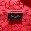 Christian Dior Canage Hand Bag Lamb Skin Black Gold Auth 180510SAM-21