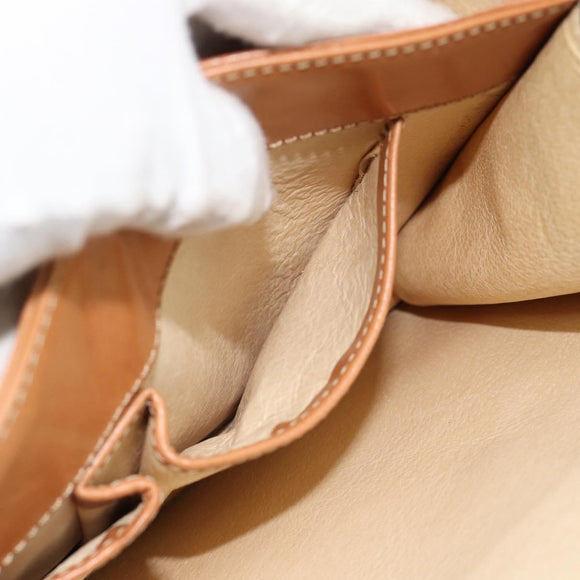 CELINE Macadam Canvas Hand Bag PVC Leather Brown Gold Auth 180512A