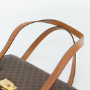 CELINE Macadam Canvas Hand Bag PVC Leather Brown Gold Auth 180512A-8