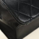 CHANEL Matelasse Chain Shoulder Bag Lamb Skin Black Gold CC Auth 180513SAM-16