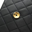 CHANEL Matelasse Chain Shoulder Bag Lamb Skin Black Gold CC Auth 180513SAM-10