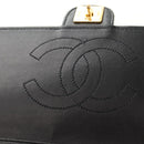 CHANEL Matelasse Chain Shoulder Bag Lamb Skin Black Gold CC Auth 180513SAM-19