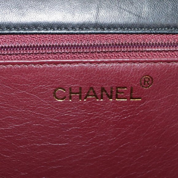 CHANEL Matelasse Chain Shoulder Bag Lamb Skin Black Gold CC Auth 180513SAM