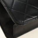 CHANEL Matelasse Chain Shoulder Bag Lamb Skin Black Gold CC Auth 180513SAM-14