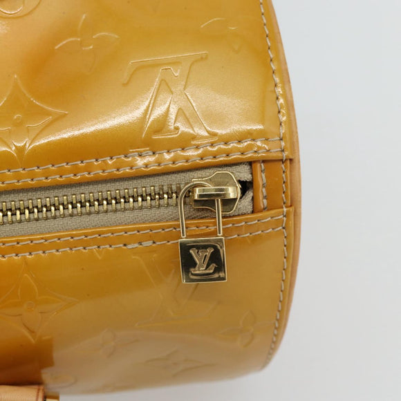 LOUIS VUITTON Monogram Vernis Bedford Hand Bag Beige M91006 LV Auth 180519