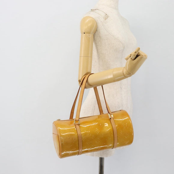 LOUIS VUITTON Monogram Vernis Bedford Hand Bag Beige M91006 LV Auth 180519