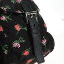 PRADA Bloem Rugzak Nylon Zwart Zilver 1BZ811 Auth 180522SAM-21