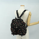 PRADA Bloem Rugzak Nylon Zwart Zilver 1BZ811 Auth 180522SAM-34