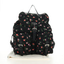 PRADA Bloem Rugzak Nylon Zwart Zilver 1BZ811 Auth 180522SAM-12