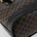 CELINE Macadam Canvas Tote Bag PVC Leather Black Gold Auth 180524A-11
