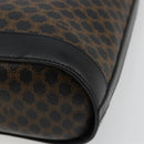 CELINE Macadam Canvas Tote Bag PVC Leather Black Gold Auth 180524A-12