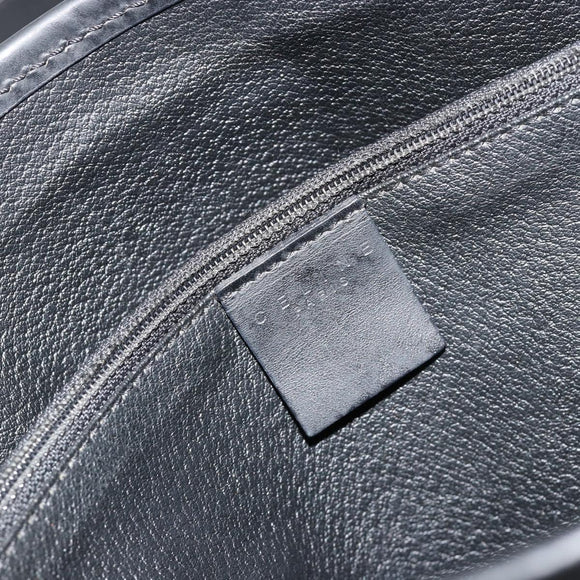 CELINE Macadam Canvas Tote Bag PVC Leather Black Gold Auth 180524A