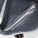 CELINE Macadam Canvas Tote Bag PVC Leather Black Gold Auth 180524A-16
