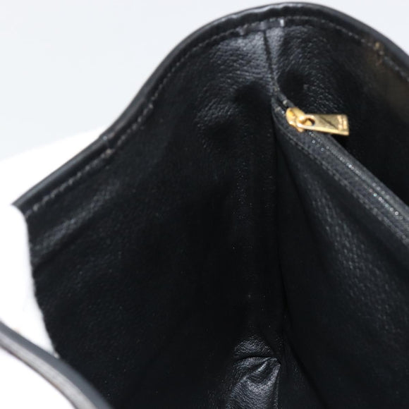 CELINE Macadam Canvas Tote Bag PVC Leather Black Gold Auth 180524A