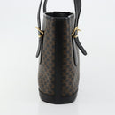 CELINE Macadam Canvas Tote Bag PVC Leather Black Gold Auth 180524A-5