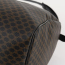 CELINE Macadam Canvas Boston Bag PVC Leather 2way Black Gold Auth 180526A-15