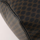 CELINE Macadam Canvas Boston Bag PVC Leather 2way Black Gold Auth 180526A-17