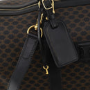 CELINE Macadam Canvas Boston Bag PVC Leather 2way Black Gold Auth 180526A-11