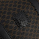 CELINE Macadam Canvas Boston Bag PVC Leather 2way Black Gold Auth 180526A-21