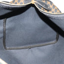 CELINE Macadam Canvas Boston Bag PVC Leather 2way Black Gold Auth 180526A-22