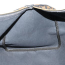 CELINE Macadam Canvas Boston Bag PVC Leather 2way Black Gold Auth 180526A-23