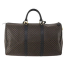 CELINE Macadam Canvas Boston Bag PVC Leather 2way Black Gold Auth 180526A-2