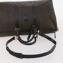 CELINE Macadam Canvas Boston Bag PVC Leather 2way Black Gold Auth 180526A-7