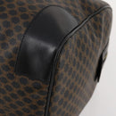 CELINE Macadam Canvas Boston Bag PVC Leather Black Gold Auth 180527A-9