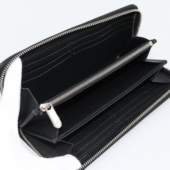LOUIS VUITTON Monogram Mahina Zippy Wallet Long Wallet Black M61867 Auth 180533