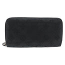 LOUIS VUITTON Monogram Mahina Zippy Wallet Long Wallet Black M61867 Auth 180533-13