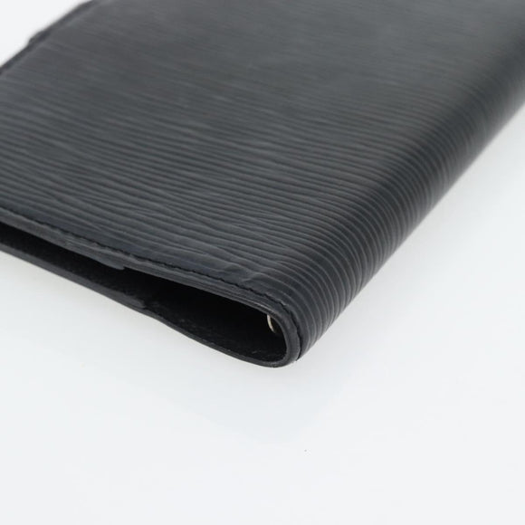 LOUIS VUITTON Epi Agenda PM Day Planner Cover Black R20092 LV Auth 180535A