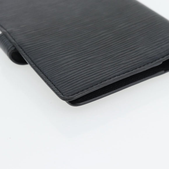 LOUIS VUITTON Epi Agenda PM Day Planner Cover Black R20092 LV Auth 180535A