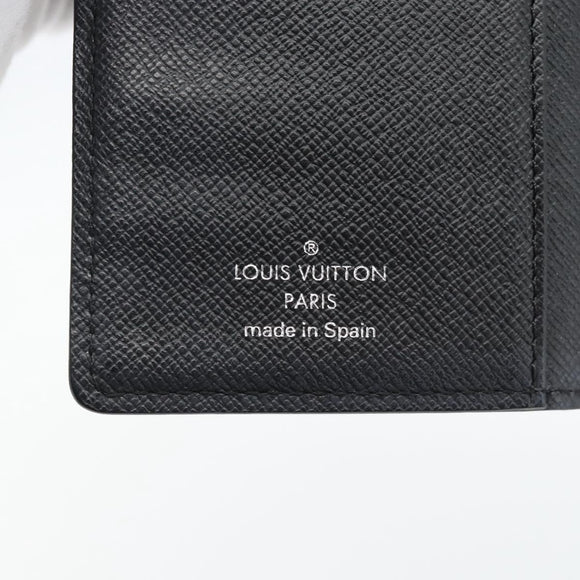 LOUIS VUITTON Epi Agenda PM Day Planner Cover Black R20092 LV Auth 180535A