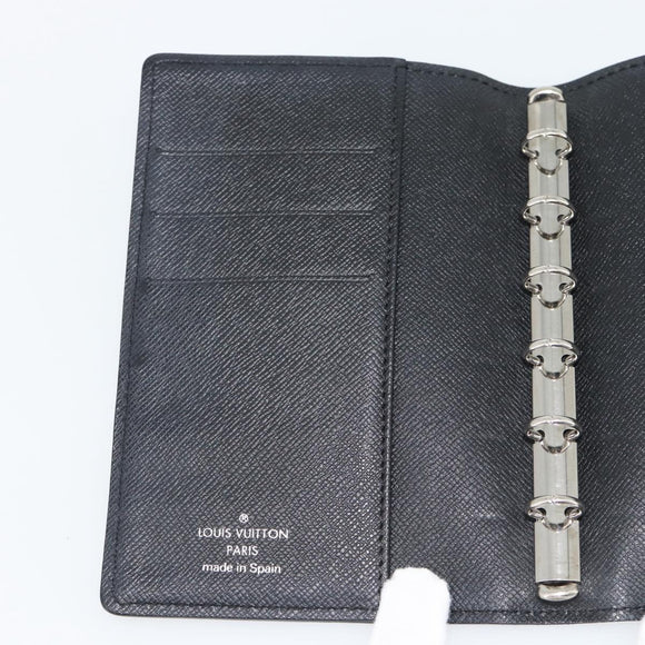 LOUIS VUITTON Epi Agenda PM Day Planner Cover Black R20092 LV Auth 180535A