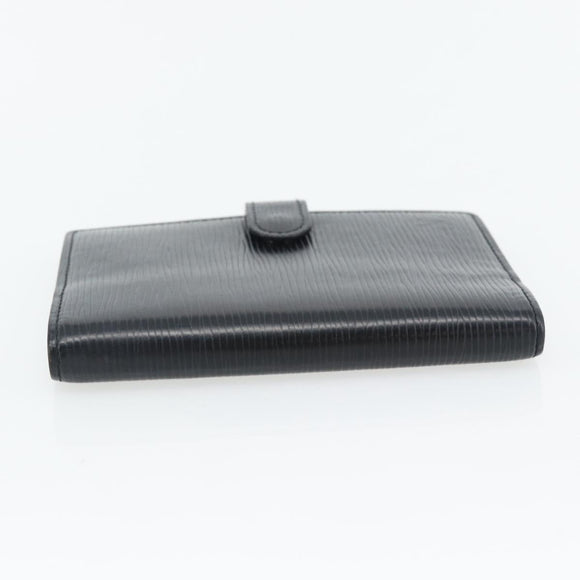 LOUIS VUITTON Epi Agenda PM Day Planner Cover Black R20092 LV Auth 180535A