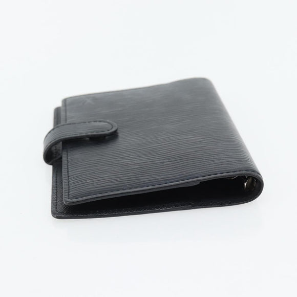 LOUIS VUITTON Epi Agenda PM Day Planner Cover Black R20092 LV Auth 180535A