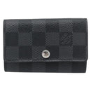 LOUIS VUITTON Damier Graphite Multicles 6 Key Case N62662 LV Auth 180537M-13