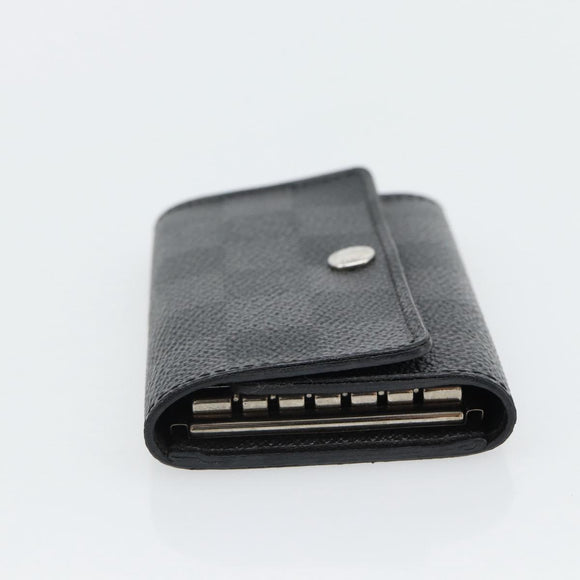 LOUIS VUITTON Damier Graphite Multicles 6 Key Case N62662 LV Auth 180537M