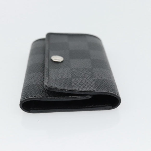 LOUIS VUITTON Damier Graphite Multicles 6 Key Case N62662 LV Auth 180537M
