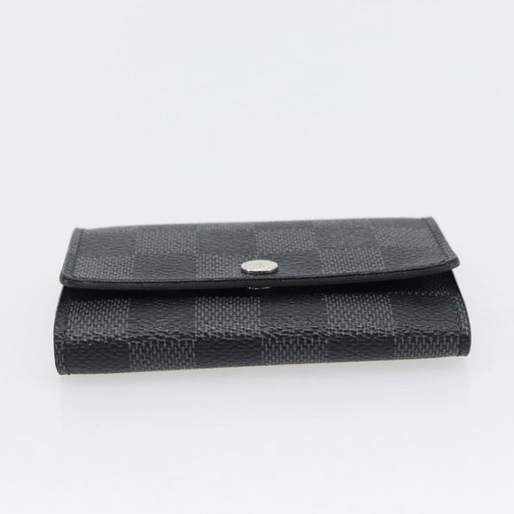 LOUIS VUITTON Damier Graphite Multicles 6 Key Case N62662 LV Auth 180537M
