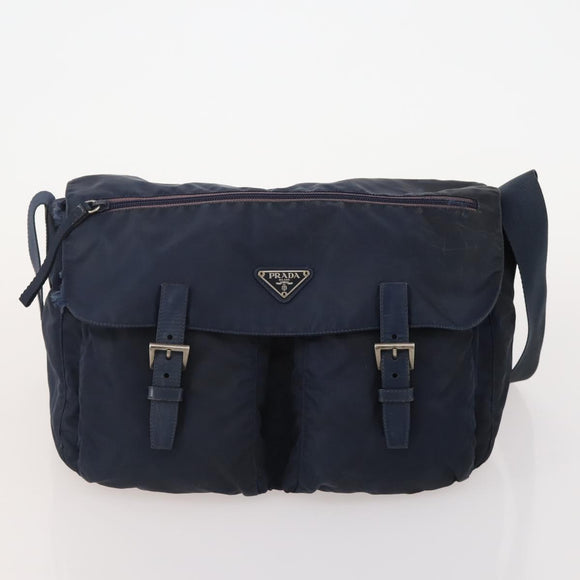PRADA Umhängetasche Nylon Velours 4er Set Navy Pink Khaki Auth 180542