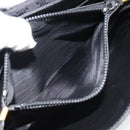 CELINE Macadam Canvas Shoulder Bag Black Gold Auth 180571A-11
