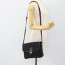 CELINE Macadam Canvas Shoulder Bag Black Gold Auth 180571A-25